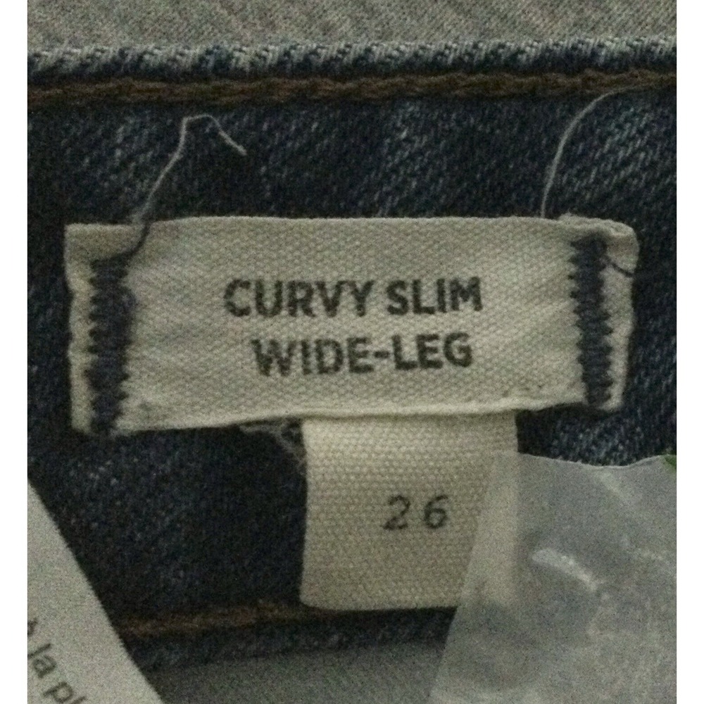 MADEWELL Wide jeans womens SZ 26 BLUE DENIM JEANS curvy slim wide leg - Picture 10 of 16